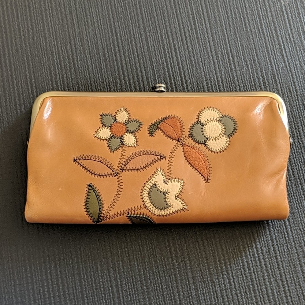 Leather hobo clutch NWT